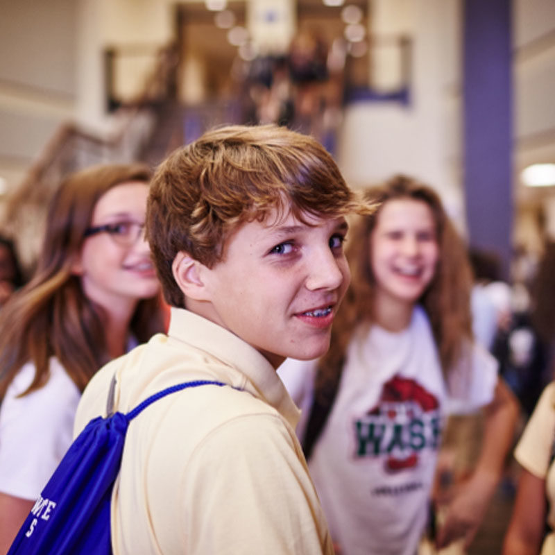 student smiling at camera