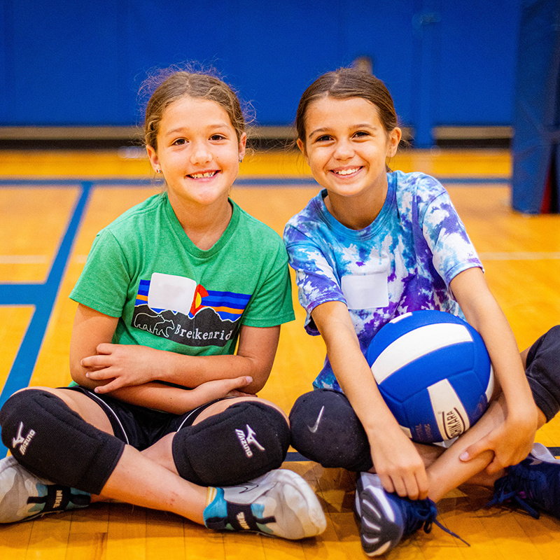 volleyball campers smiling